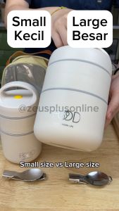 ZPLUS BIG Microwave Portable Lunch Box Thermos Soup Cup [Bundle Set with Thermal Lunch Bag & Spoon] Stainless Steel 304 Baby Food Storage Box Food Container