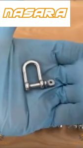 Nasara 1pcs Galvanized D Shackle M5 - M16 U-Bolt Bow Shackle Lifting Hook 3/16" ( 5MM ) - 5/8" ( 16MM ) / Pengantung D