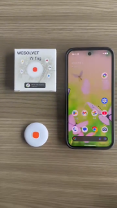 Wesolvet Waterproof Smart Tracker - Apple Find My & Google Find Hub FMN+GFN Certified Airtag Find My Location Tracking for iPhone Android Keys Wallet Bags Pets Luggage Battery Lasts Up to 1 Year