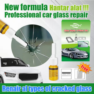 Free repair tools ECeta Windshield repair kit Windscreen repair kit Glass repair liquid New upgraded super strong repair ability of automobile glass nano repair liquid Glass crack repair 玻璃胶 Glue
