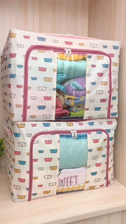 Smartchoice STORAGE BOX 66 Liters Double Zipper / Frame Baja Large Box 66L Kotak Penyimpanan Baju Serbaguna Kotak Multifungsi Intihome