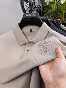 Pure Cotton Polo Shirt Men Brand Long Sleeves T-Shirt Spring and Autumn Lapel Top Clothes Accessible Luxury Business Famous Polo Shirt