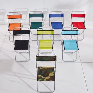 Portable Folding Chair with Backrest Lightweight Outdoor Foldable Chair for Camping Fishing Leisure Beach Portable Chair