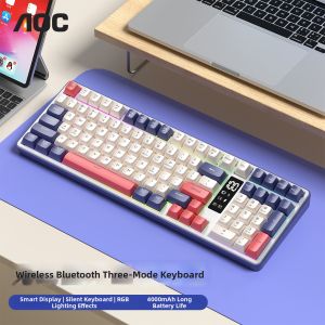 AOC | Tri-mode Silent Bluetooth Keyboard and Mouse Set with Battery Display