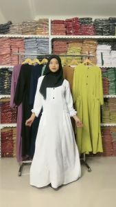 CIKA DRESS BAJU GAMIS CRINKLE M L XL