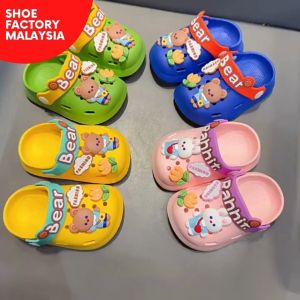 Age 1.5- 6Yrs Kids Non Slip Cartoon Clogs Size 18-29 Sandal Comel Budak From Shoe Factory Malaysia