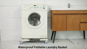 【Can Hold 30kg】High Quality Laundry Basket Foldable Storage Laundry Hamper Dirty Clothes Bucket Storage Organizer Waterproof Portable Folding Bathroom Bag Waterproof Laundry Hamper for Home Folding Laundry Basket Organizer With Stand