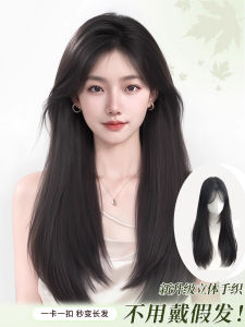 Invisible No Trace Full Head Long Hair Wig for Women Natural Hair Density Increase Fake Hair Net Not Needed Partitions