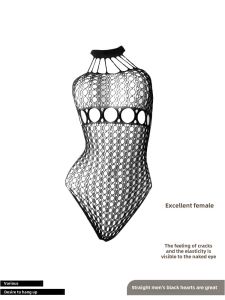 จั๊มสูทชุดบอดี้สูทกระชับสัดส่วนสาวแซ่บสไตล์จีนแบบใหม่ชุดชั้นในแบบบางซีทรูผ้าตาข่ายเสื้อแจ็คเก็ตจั๊มสูทผู้หญิง