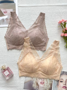 ผ้าไหม Sleep Bra เสื้อกั๊ก สไตล์ ผู้หญิง ชุดชั้นในไม่มีแหวนเหล็ก สวยกลับ Gathering Side Effect ฟรี Sleeping Bra ถ้วยไนลอน