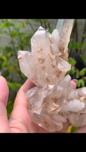 fast shipping Johor seller 天然白水晶双尖共生晶簇 100%Natural Double Terminated Clear Quartz Cluster