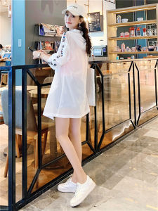SLABBRIDGE Summer New Thin Sun Protection Coat Hat Design Outerwear Sunscreen Shirt Womens Fashion Short Outerwear