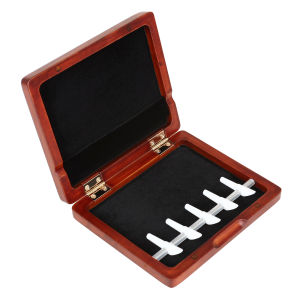 SLADE Wooden Bassoon Reed Case – 5-Reed Capacity Rosewood Construction with Sponge Lining & Fixing Tubes for Secure Storage