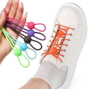 1 pair of elastic shoelaces suitable for children and adults Stretching Lock Lazy Laces   spring retractable sports shoelaces