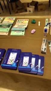 2025 ชุดสีน้ำแข็ง Giorgione พร้อมกระทะ 36 สี 48 ปากกาสีสำหรับเด็ก อุปกรณ์วาดภาพศิลปะ 7 ชุดชิ้น