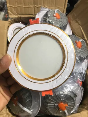 ĐÈN LED DOWLIGHT ÂM TRẦN VIỀN VÀNG ĐÚC / VIỀN BẠC ĐÚC 5w 7w 9w 12w - 3 MÀU ÁNH SÁNG 3000k 4000k và 6500k