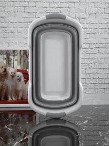 Folding bathtub newborn baby shower non-slip bathtub washing storage dog baby bath tubs safety security household foot basket