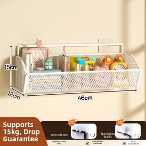 Wall Mounted Hanging Storage Shelf No Drilling