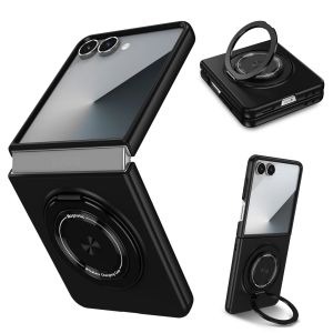 Ốp Điện Thoại Có Vòng Xoay Kim Loại Từ Tính Cho Galaxy Z Flip Tương Thích Với Z Flip 8 7 FE 6 5 4 3 Flip8 5G Vỏ Sạc Không Dây Magsafe
