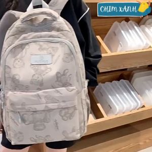 Balo nữ sinh cấp 2 cấp 3 phong cách hàn quốc ulzzang xinh xắn cute họa tiết gấu đựng laptop nhiều ngăn chống nước CX28