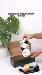 Tất nam công sở cổ cao Mr.Socks họa tiết quả trám chất liệu cotton cao cấp hút ẩm thoáng khí - QUATRAM-1DOI