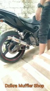 Knalpot Ninja 150 R RR SS 2 tak kolong kenalpot racing muffler chrome krom