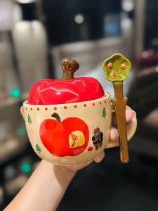 Cute Ceramic  Cup with Spoon Coffee Mug High Aesthetic Value Birthday Gift Christmas Gift Country Style Universal Mug