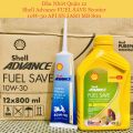 Nhớt Cao Cấp Xe Tay Ga Tiết Kiệm Xăng SHELL ADVANCE FUEL SAVE SCOOTER 10W-30 800ML Jaso MB Sản Phẩm Của Shell Việt Nam. 