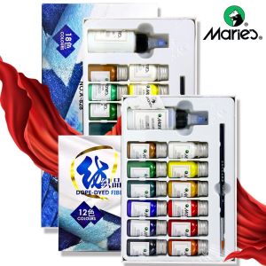 Marie’s 12/18/24/36 Colors Dope-Dyed Fiber colours Fabric Paint Set 10ml/Tube Textile Acrylic Paints Waterproof Pigment Painting Art Supplies