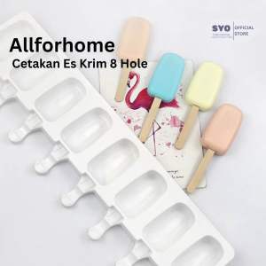 Allforhome Cetakan Es Krim 8 Hole with Popsicle Sticks Murah Berkualitas