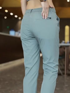 Paul Noble 2025 New Ice Silk Thin Straight Leg Sports Pants Men Summer Loose Versatile Long Trousers Fashionable Casual Leisure