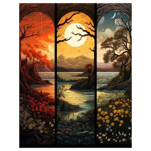 Jigsaw Puzzle 500/1000/1200/2000PCS Scenic Seasonal Landscape Artwork Stress Relief Puzzle Wall Art Decor Gift Frameless
