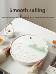 XIANGYE | High-Quality Ceramic Tea Tray for Kung Fu Tea Dry Brewing and Water Storage