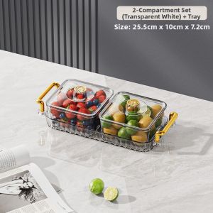 Transparent Dust-proof Snack Box with Tray