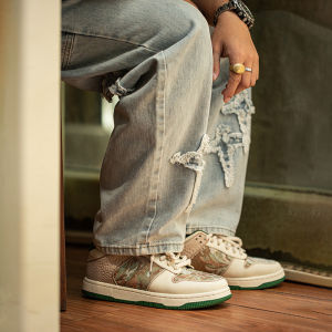 Maden Thương Hiệu 2023 nam Mới Mùa Hè Bí Mật Rừng Sơn Dầu In Ấn Niche Retro Lưới Thoáng Khí Nền Tảng Bạn Trai thể thao nhàn rỗi Xu Hướng Giày