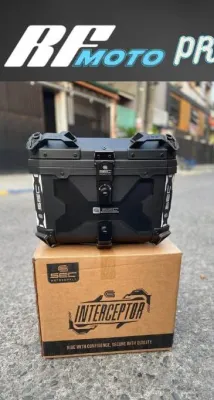 HARD PLASTIC 45L TOP BOX WITH METAL BASE PLATE MEGA PROMO SALE WITH FREEBIES