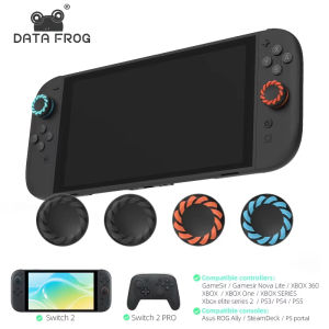 DATA FROG Silicone Thumb Grip Caps for Switch 2 Joy-Con Controller Anti-Slip Joystick Cap Cover Compatible with NS2 Accessories