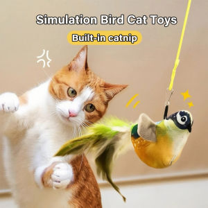 Simulation Bird Cat Toys Cats Interactive Cat Toy Realistic Bird Sound Cat Toy Plush Cat Toy Catnip Cat Toy for Cats Kitten Toy