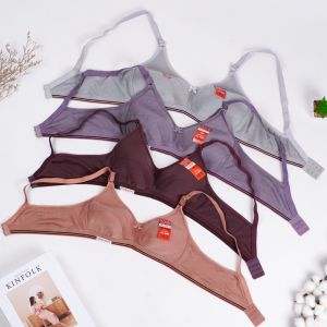 3 Pcs BH / Bra Wanita Sport Tanpa Kawat BODYFIT Bahan Katun Pakaian Dalam Perempuan/Cewek Dewasa Ukuran 34 36 38 40 42 Murah/Sport Bra/Pakaian Dalam Wanita Tanpa Kawat/Sport Bra Tanpa Kawat/Dalaman Wanita Tanpa Kawat dan Busa High Quality