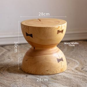 YANPU | Multipurpose Rustic Wood Stump Stool