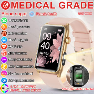 For Xiaomi Medical Grade Non-Invasive Blood Glucose Diagnosis Smart Watch Heart Rate Women Menstrual Sleep Monitor Smartbracelet