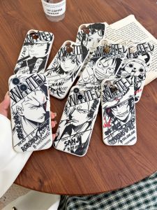 Cartoon One Piece Phone Case for  15Pro Max 14Plus Full Cover Silicone Soft Shell Mens Style Fly Road Soh Ror 7Plus/8