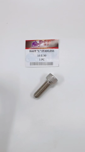 Baut "L" Stainless 10 x 30 (Harga 1 PC) - Baud Stanlis Baut 14 Kunci L 8 M10 Panjang 30 mm SUS 304