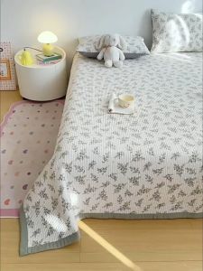 ผ้าคลุมเตียงเสรฺมใย ผ้าคลุมที่นอน 6.5ฟุต ผ้าฝ้ายงานควิลท์ นุ่มหนานอนสบาย เหมาะทั้งปี