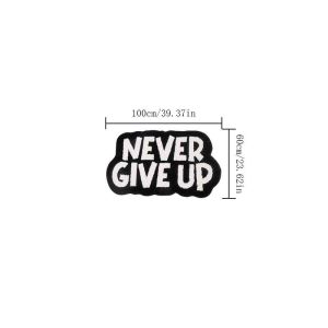 Thảm Khuyến Khích Never Give Up Của VIKAMA Thảm Polyester Mềm Mại Cho Phòng Ngủ Thảm Trải Sàn Phòng Khách - Trang Trí Sàn Nhà