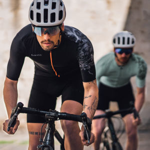 Santic Men Cycling Jersey Non-slip Road Bike Shirt Breathable Pockets Short Sleeve MTB Bicycle Tops