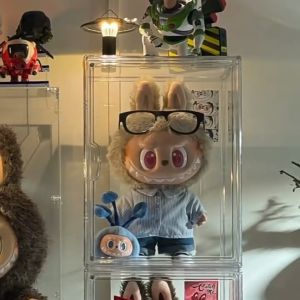 กล่องโชว์โมเดล ฟิกเกอร์ ตู้โชว์ตุ๊กตา ตุ๊กตาของสะสม กล่องอะคริลิค แบบใส ใส่โมเดลได้ Labubu มีฝาปิด