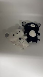 AOGER | Gối Ôm Thú Nhồi Bông Rilakkuma Màu Trắng Gấu Bông Đen Đồ Chơi Nhồi Bông Tinh Tế Người Bạn Đồng Hành Đáng Yêu Cho Mọi Lứa Tuổi.