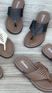 New Womens Fashionable Flat Sandals Slip-On Style Korean Trendy Open-Toe Non-Slip Waterproof for Home & Outings Comfortable Stylish 055523