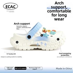 ECAC | Supportive Arch Comfortable Thick Sole Beach Clogs Slip Resistant Slippers